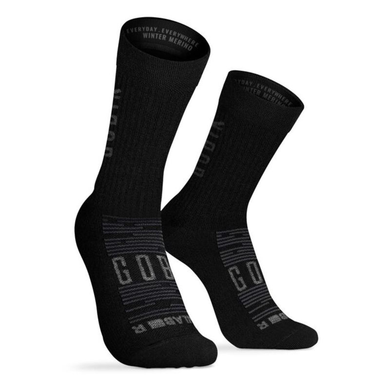 GOBIK CHAUSSETTES UNISEX HIVER MÉRINOS NOIR